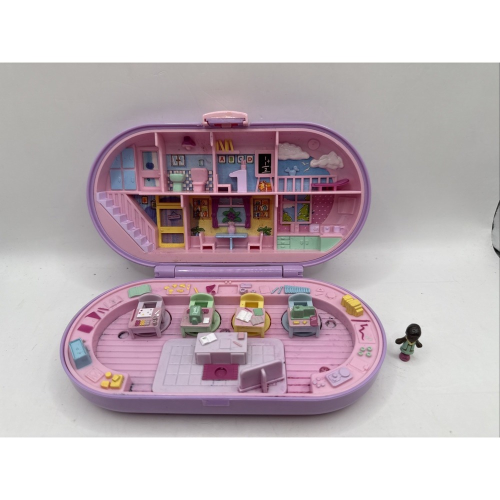 Polly Pocket Stampin' School Playset 1992 Bluebird Incomplete